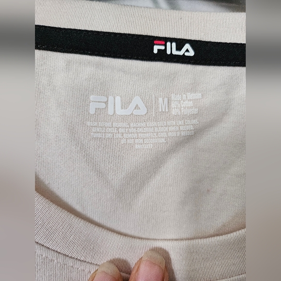 Fila Off-white Heritage Tapered Long Sleeve Tshirt - Picture 5 of 7
